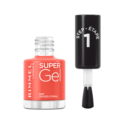 Rimmel SuperGel Nail Polish Lacquer Spiced Coral 047 12 ML