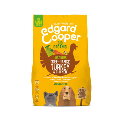 Edgard & Cooper Biologisch Adult - Kalkoen & Kip - 2,5 kg - hondenbrokken