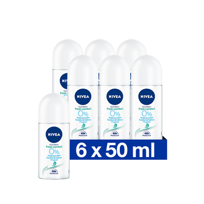 6x Nivea Deodorant Roller Fresh Comfort 50 ml