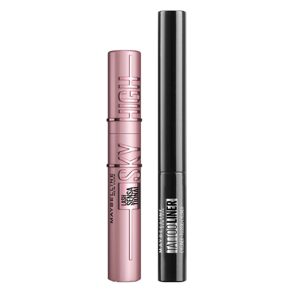 Maybelline Tattoo Liner Liquid Ink Eyeliner&Lash Sensational Sky High Mascara Pakket Pakket