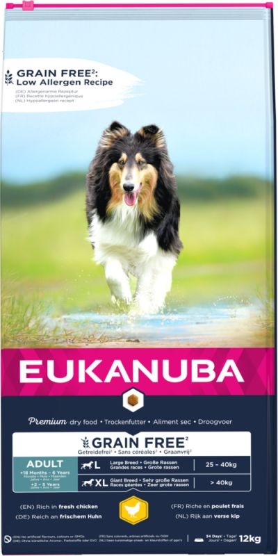 Eukanuba Graanvrij Adult Large 12 kg - hondenbrokken