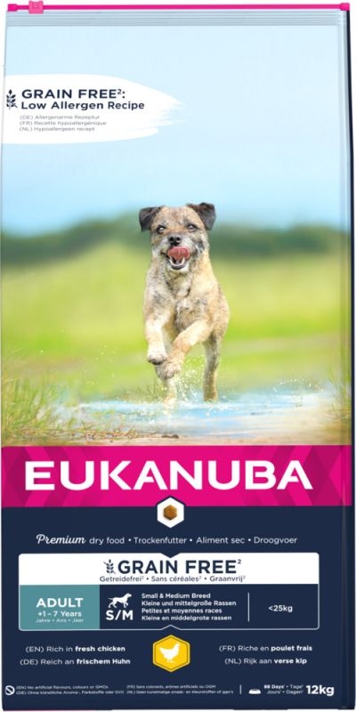 Eukanuba Graanvrij Adult Small/Medium 12 kg - hondenbrokken