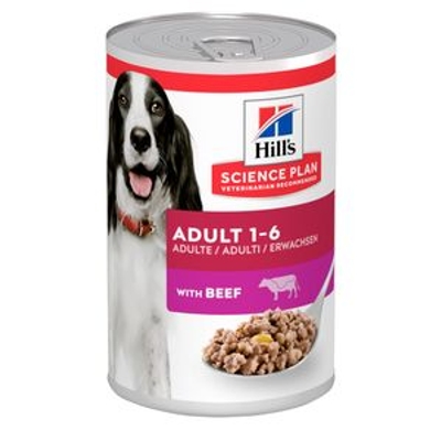 Hill's Science Plan Hond Adult Natvoer Rund 370gr blik - natvoer honden