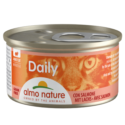 24 x 85 g Almo Nature Daily Menu - Mousse met Zalm Voordeelpakket Kattenvoer - natvoer katten