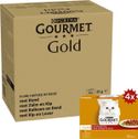Gourmet Gold Fijne Hapjes in saus - Kattenvoer Natvoer - Vis/Vlees - 96 x 85 g natvoer katten
