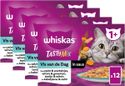 Whiskas 1+ - Tasty Mix - Kattenvoer Natvoer - Vis van de dag in saus - maaltijdzakjes 48 x 85 g natvoer katten