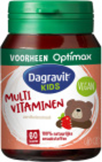Dagravit Kids Multivitaminen aardbei - 60 kauwtabletten