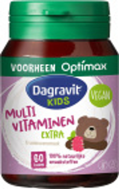 Dagravit Kids Multivitaminen Extra framboos - 60 kauwtabletten