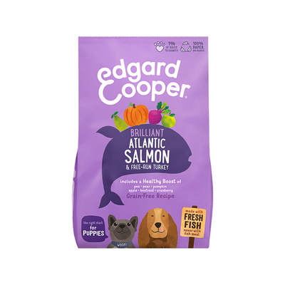 Edgard & Cooper Puppy - Zalm & Scharrelkalkoen - 2,5 kg - hondenbrokken