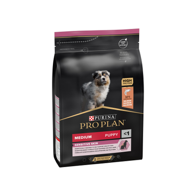 Purina Pro Plan Dog - Medium Puppy - Sensitive Skin - Zalm - 12 kg - hondenbrokken