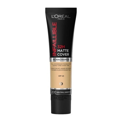 L’Oréal Paris Infaillible 32H Matte Cover Foundation - 200 - Foundation met een volledige dekking en een matte finish - 30 ml