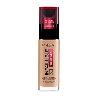 L’Oréal Paris Infaillible 32HR Fresh Wear Foundation - 220 - Langhoudende Foundation met SPF 25 en Vitamine C - 30ML