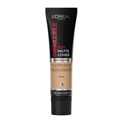 L’Oréal Paris Infaillible 32H Matte Cover Foundation - 115 - Foundation met een volledige dekking en een matte finish - 30 ml