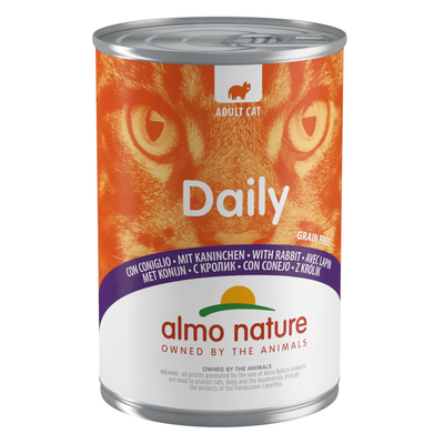 12x400g Konijn Almo Nature Daily Menu Kattenvoer Nat - natvoer katten