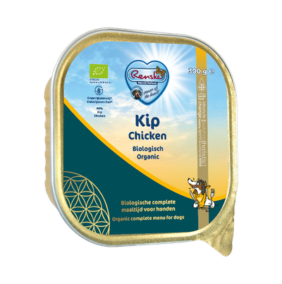 Renske biologisch vers gestoomde kip 9 x 300 gram - natvoer honden