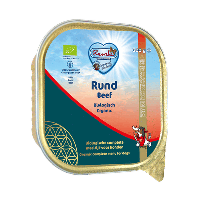 Renske biologisch vers gestoomde rund 9 x 300 gram - natvoer honden