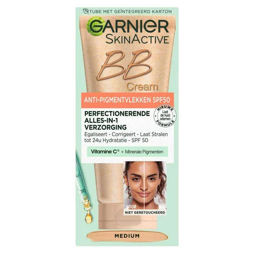 Garnier Skinactive BB Cream Anti-Pigmentvlekken SPF50 Medium - Getinte Dagcrème - 50 ml