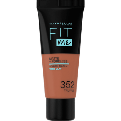 Maybelline New York - Fit Me Matte + Poreless Foundation - 352 Truffle - Medium Dekkende Foundation met Matte Finish voor de Normale tot Vette Huid - 30 ml