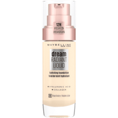 Maybelline New York - Dream Radiant Liquid - 03 True Ivory - Foundation Geschikt voor de Droge Huid met Hyaluronzuur - 30 ml