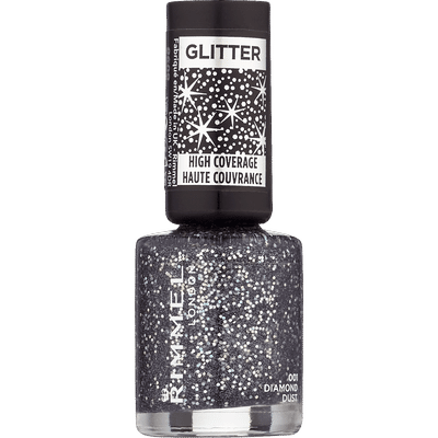 Rimmel London Glitter High Coverage Nailpolish - 001 Diamond Dust