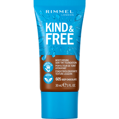 Rimmel London KIND & FREE Vegan Foundation 605 Deep Chocolate