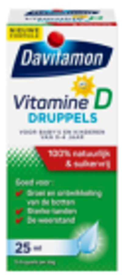 Davitamon Vitamine D druppels zonnebloemolie - 25 ml