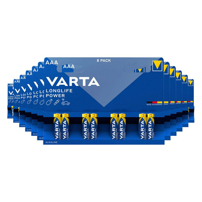 8x Varta Longlife Max Power Alkaline Batterijen AAA 8 stuks