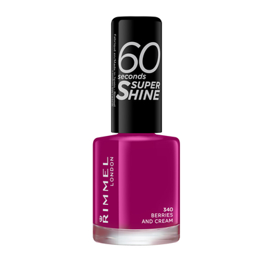 3x Rimmel Nagellak 60 Seconds SuperShine 340 Berries And Cream 8 ml
