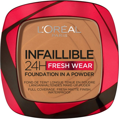 2x L'Oréal Infaillible 24H Fresh Wear Foundation Poeder 330 Hazelnut