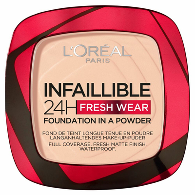3x L'Oréal Infaillible 24H Fresh Wear Foundation Poeder 180 Rose Sand 8 gr