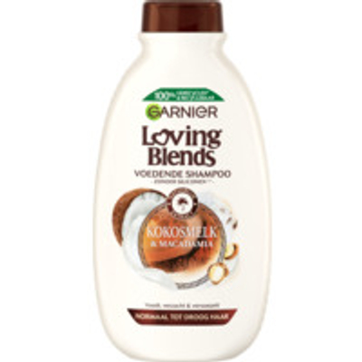 Garnier Loving Blends Kokosmelk & Macadamia - Normaal tot Droog Haar - Shampoo 300 ml