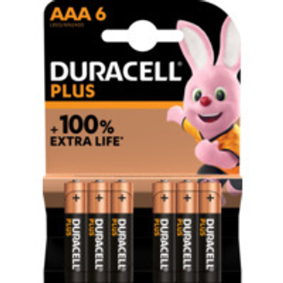 Duracell Plus AAA - alkaline batterijen - 1,5V, LR03 - 6 stuks