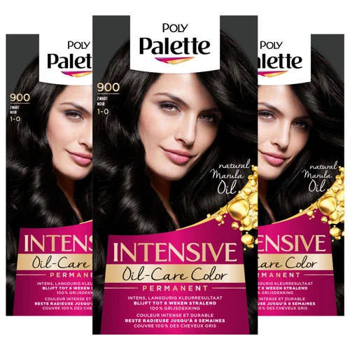 Schwarzkopf Poly Palette haarkleuring - voordeelverpakking - 900 Zwart