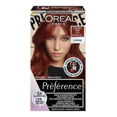 L'Oréal Paris Préférence Preference Vivids 5.664 - Cherry Red Notting Hill - Permanente Haarkleuring
