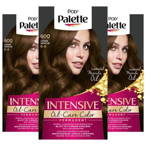 Schwarzkopf Poly Palette haarkleuring - voordeelverpakking - 600 Licht Bruin