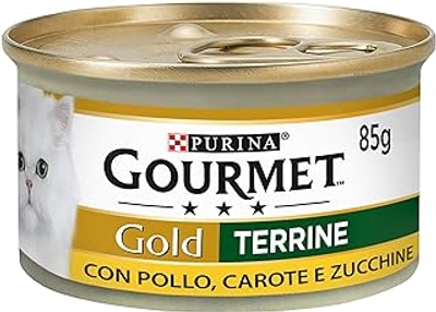 Purina Gourmet Gold met groenten, kip, wortelen en courgette, 24 x 85 gr - natvoer katten