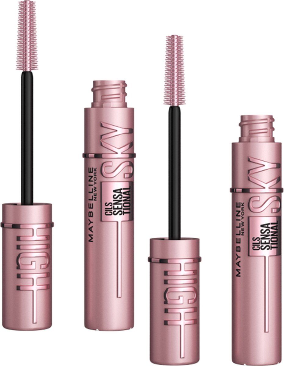 Maybelline New York - Lash Sensational Sky High - Very Black - Zwart - Lengte Mascara - 2 x 7,2ml