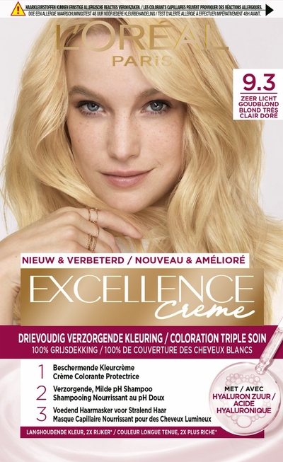 L?Oréal Paris Excellence Crème 9.3 - Zeer Licht Goudblond - Permanente Haarverf