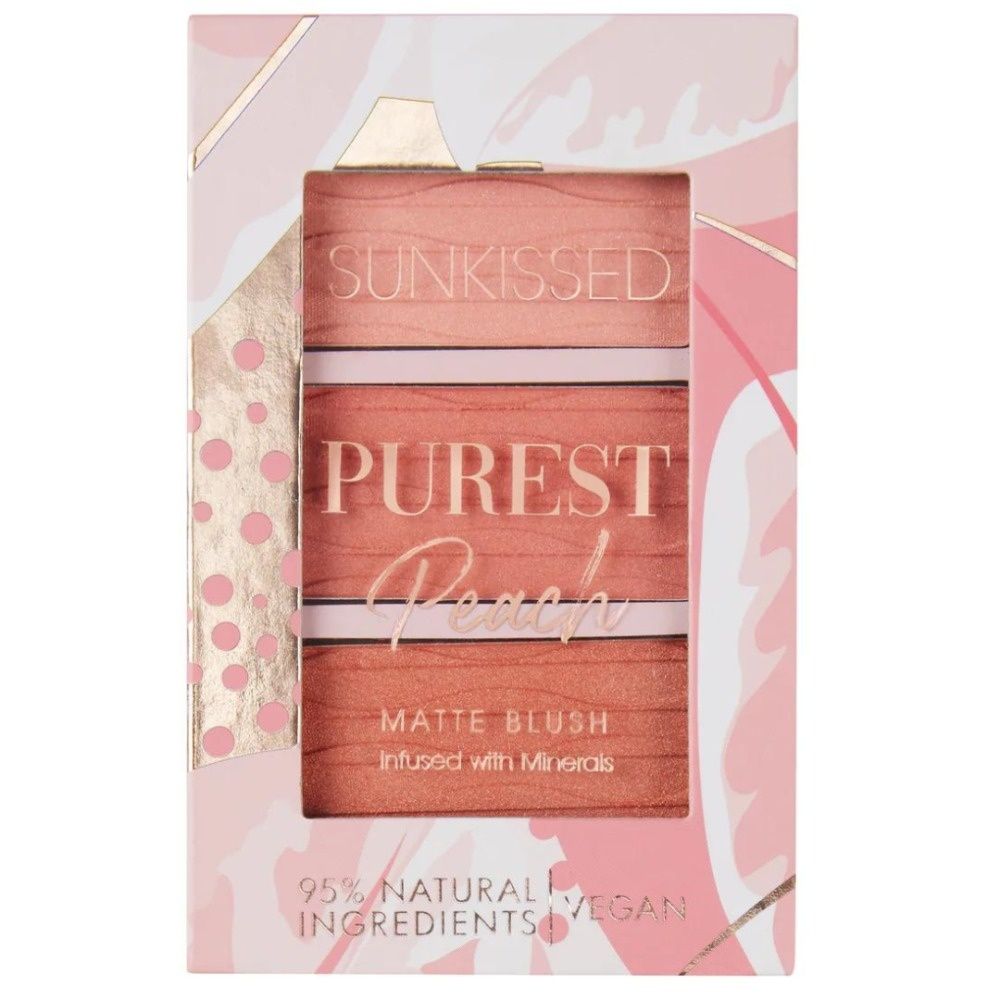 Sunkissed Purest Peach Matte Blush Palette - 3 x 2,4g