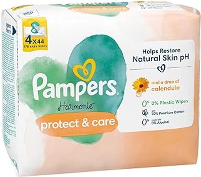 Pampers Harmonie Protect & Care billendoekjes - 176 stuks
