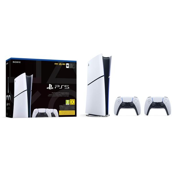 PlayStation 5 Digital Edition + 2 Dualsense Wireless Controllers (SLIM VERSION) PlayStation 5