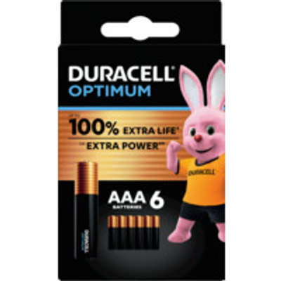 Duracell Alkaline optimum AAA Batterij 6 stuks