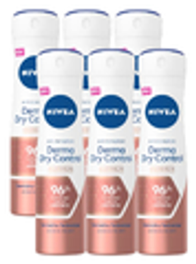 Nivea Derma Dry Control Anti-transpirant Spray Voordeelverpakking 6x150 ml
