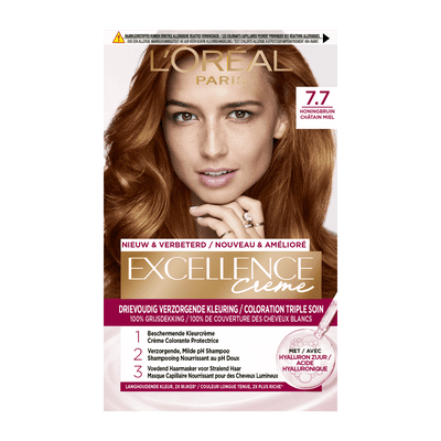 L'Oréal Paris Excellence Creme Permanente Haarverf 7.7 Honingbruin