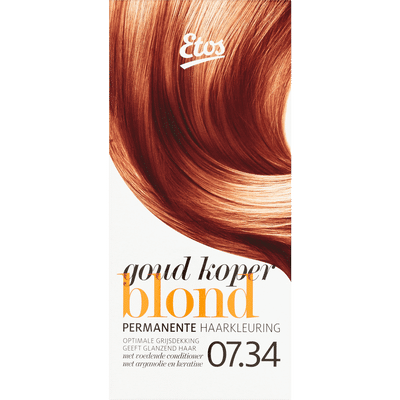 Etos Permanente Haarkleuring 07.34 Goud Koper Blond 120 ML