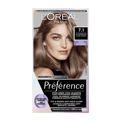 L'Oréal Paris Préférence Cool Blondes As Middenblond 7.1 - Permanente Haarkleuring