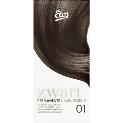 Etos Permanente Haarkleuring 01 Zwart 120 ML