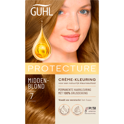 Guhl Protecture Beschermende Crème-Haarkleuring 7 Middenblond 2x50 ML