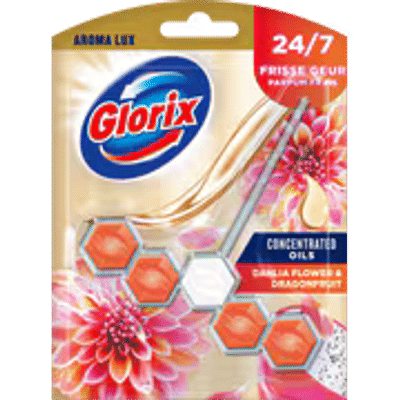 Glorix Toiletblok aroma lux dahlia & dragonfr - 1 stuks