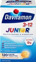 Davitamon Junior 3+ Kauwvitamines - multivitamine kinderen - multifruit - 120 tabletten